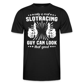 Slot Racing Slot Car - Men's Functional T-Shirt - black - Front - AI Model Male 178 dark (178cm)