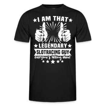 Slot Racing Slot Car - Men's Functional T-Shirt - black - Front - AI Model Male 178 dark (178cm)