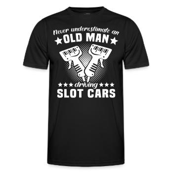 Slot Racing Slot Car - Men's Functional T-Shirt - black - Front - AI Model Male 178 dark (178cm)