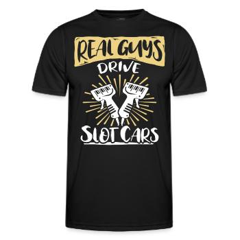 Slot Racing Slot Car - Men's Functional T-Shirt - black - Front - AI Model Male 178 dark (178cm)