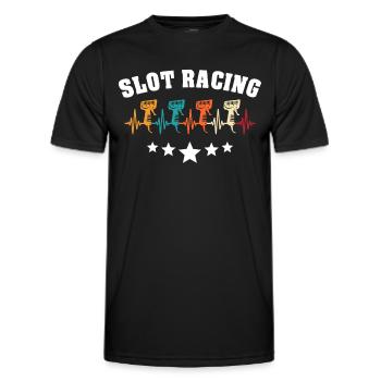 Slot Racing Slot Car - Men's Functional T-Shirt - black - Front - AI Model Male 178 dark (178cm)