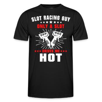 Slot Racing Slot Car - Men's Functional T-Shirt - black - Front - AI Model Male 178 dark (178cm)