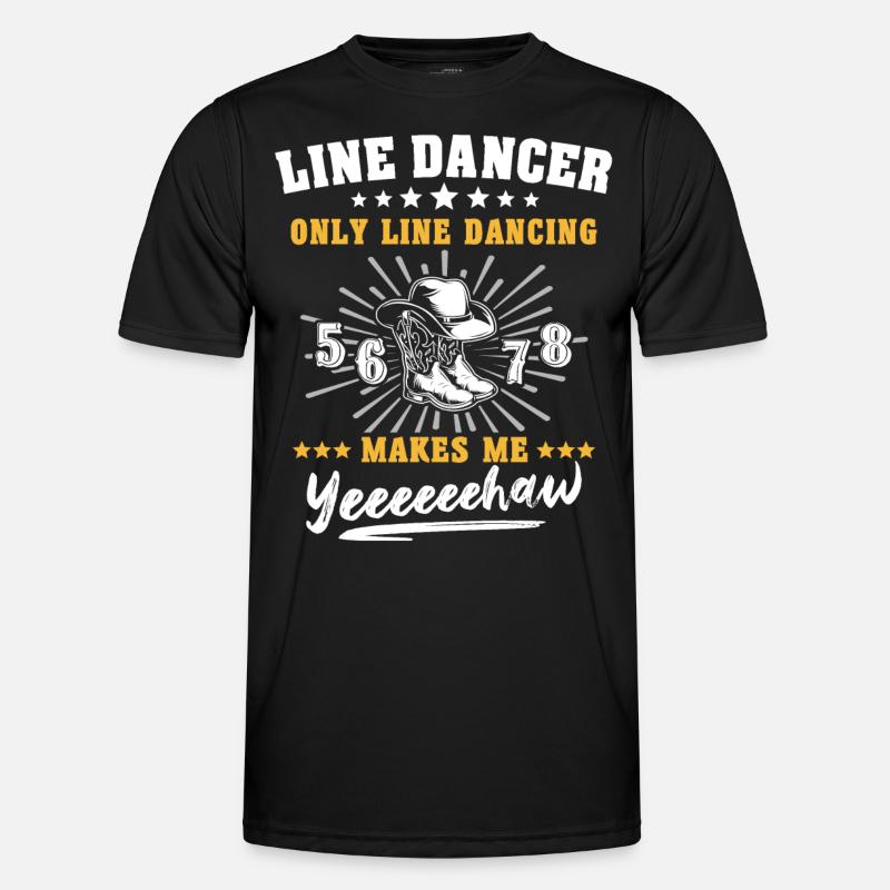 Line Dancing - Männer Funktions-T-Shirt - Schwarz