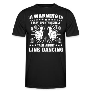 Line Dancing Line Dance - Men's Functional T-Shirt - black - Front - AI Model Male 178 dark (178cm)