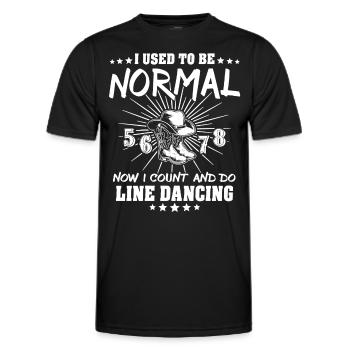 Line Dancing Line Dance - Men's Functional T-Shirt - black - Front - AI Model Male 178 dark (178cm)