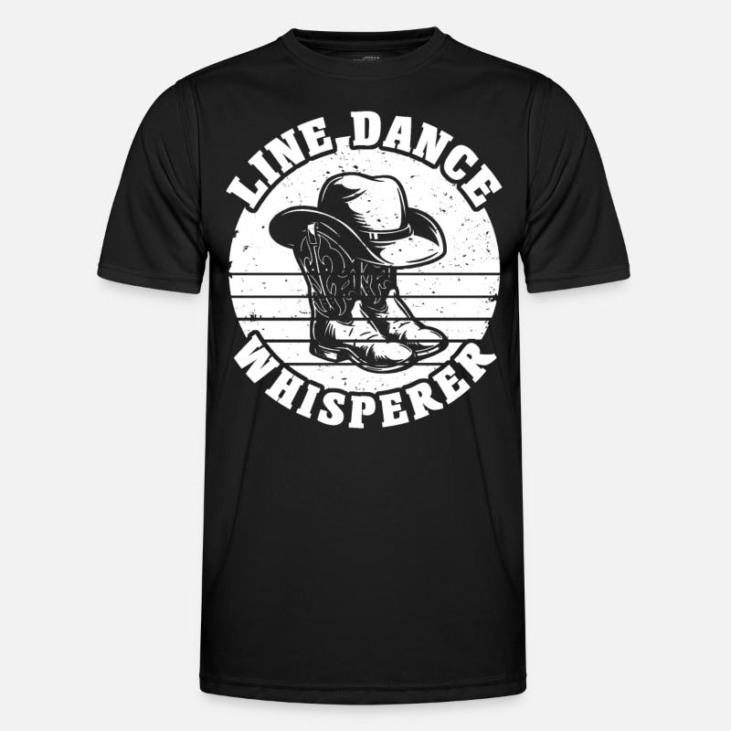 Line Dancing Line Dance - Männer Funktions-T-Shirt - Schwarz