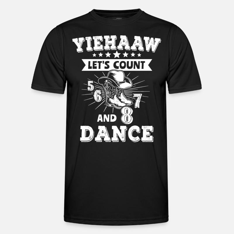 Line Dancing Line Dancer - Männer Funktions-T-Shirt - Schwarz