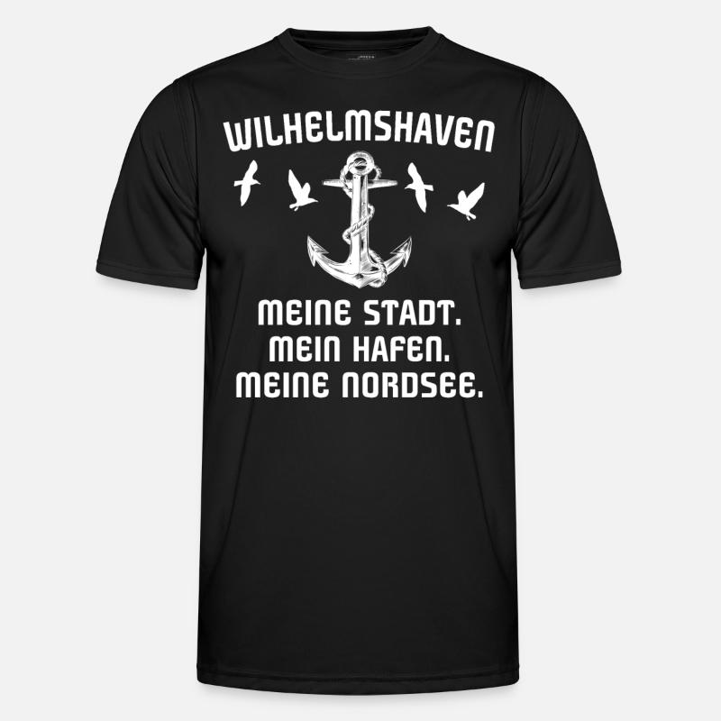 Wilhelmshaven Sprüche - Männer Funktions-T-Shirt - Schwarz