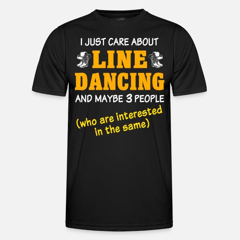 Line Dancing Sprüche - Männer Funktions-T-Shirt - Schwarz