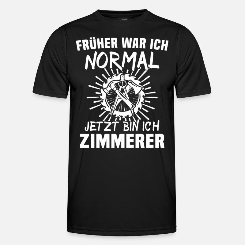 Zimmermann Beruf Zimmerer - Männer Funktions-T-Shirt - Schwarz