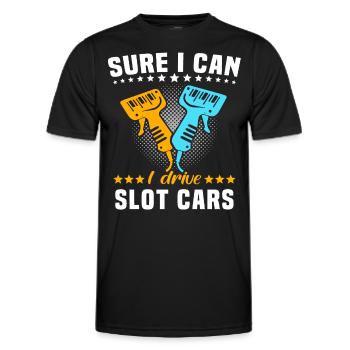 Slot Car Racing Slot Race - Men's Functional T-Shirt - black - Front - AI Model Male 178 dark (178cm)