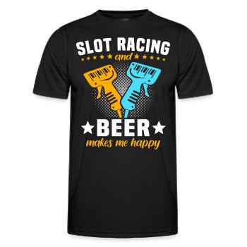 Slot Car Racing Slot Race - Men's Functional T-Shirt - black - Front - AI Model Male 178 dark (178cm)