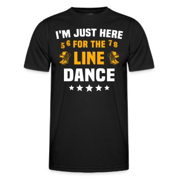 Danseur en ligne Danse en ligne - T-shirt sport Homme - noir - Devant - AI Model Male 178 dark (178cm)