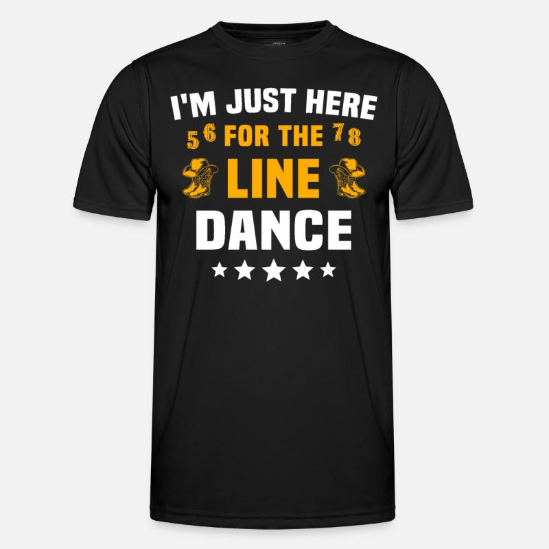 Line Dancer Line Dancing - Men's Functional T-Shirt - black