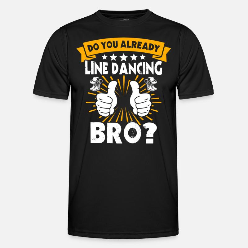 Line Dancer Line Dancing - Men's Functional T-Shirt - black