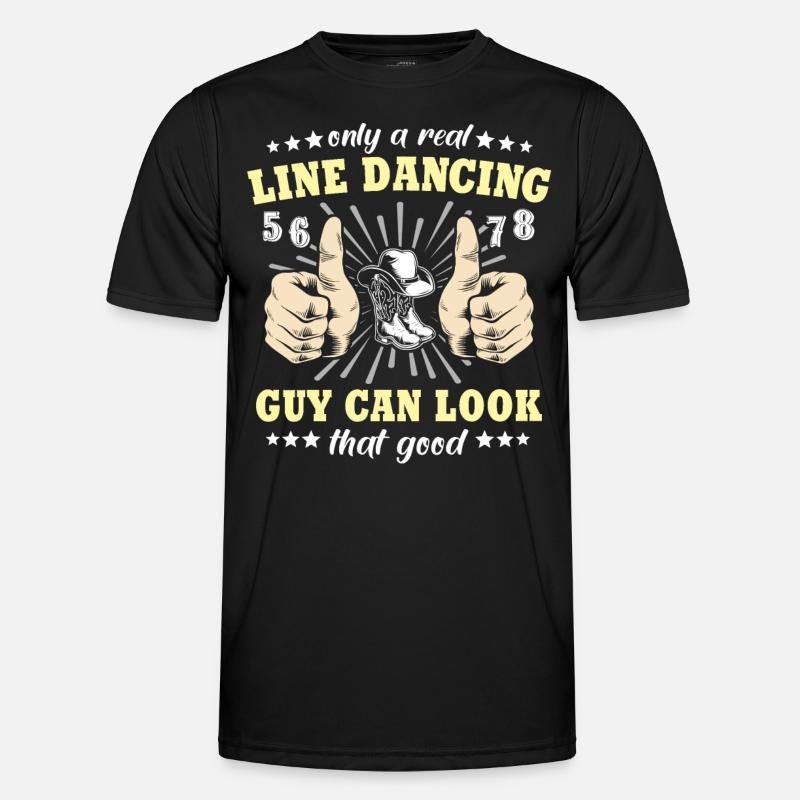 Line Dancing Geschenk - Männer Funktions-T-Shirt - Schwarz