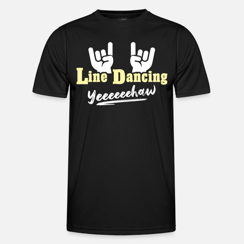Line Dancing Line Dance - Men's Functional T-Shirt - black