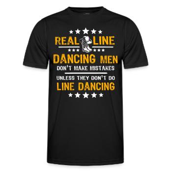 Line Dance Line Dancing - Men's Functional T-Shirt - black - Front - AI Model Male 178 dark (178cm)