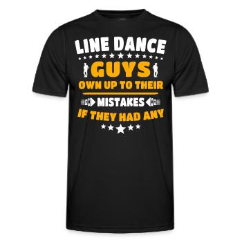 Line Dance Line Dancing - Men's Functional T-Shirt - black - Front - AI Model Male 178 dark (178cm)
