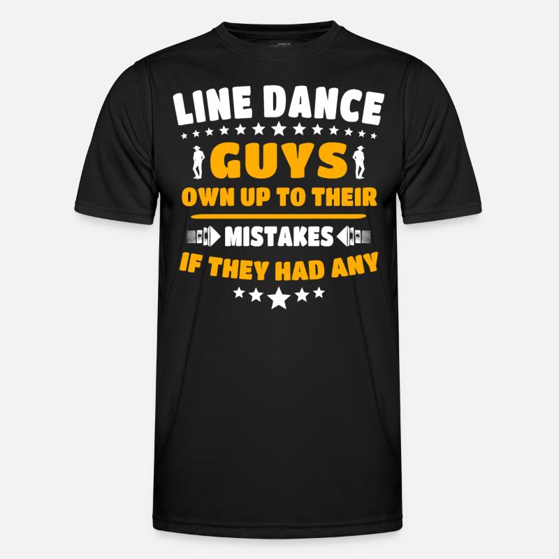 Line Dance Line Dancing - Männer Funktions-T-Shirt - Schwarz