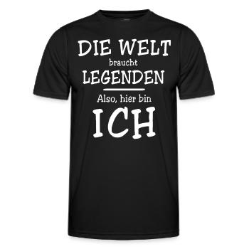 Legende Legenden - Männer Funktions-T-Shirt - Schwarz - Vorne - AI Model Male 178 dark (178cm)