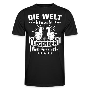 Legende Legenden - Männer Funktions-T-Shirt - Schwarz - Vorne - AI Model Male 178 dark (178cm)