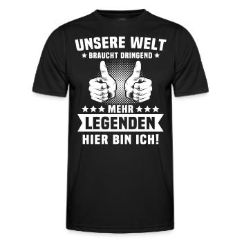 Legende Legenden - Männer Funktions-T-Shirt - Schwarz - Vorne - AI Model Male 178 dark (178cm)