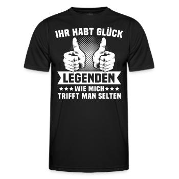 Legende Legenden - Männer Funktions-T-Shirt - Schwarz - Vorne - AI Model Male 178 dark (178cm)