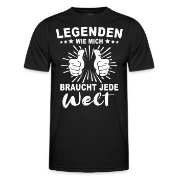Legende Legenden - Männer Funktions-T-Shirt - Schwarz - Vorne - AI Model Male 178 dark (178cm)