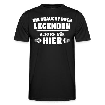 Legenden Geschenk Legende - Männer Funktions-T-Shirt - Schwarz - Vorne - AI Model Male 178 dark (178cm)