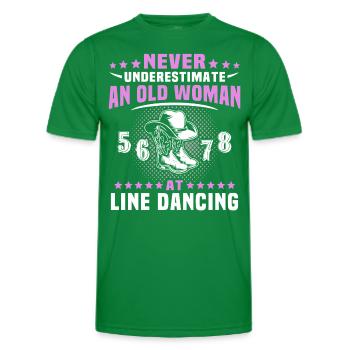 Sous-estimer Line Dance Woman - T-shirt sport Homme - vert - Devant - AI Model Male 178 dark (178cm)