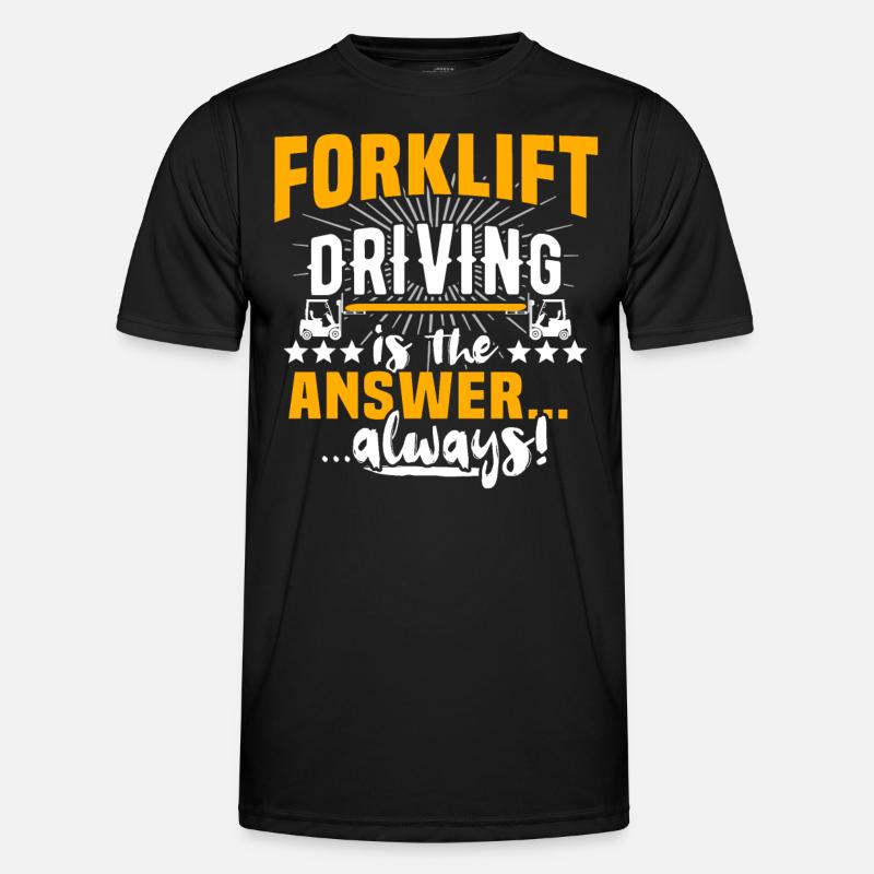 Gabelstapler Staplerfahrer Stapler - Männer Funktions-T-Shirt - Schwarz