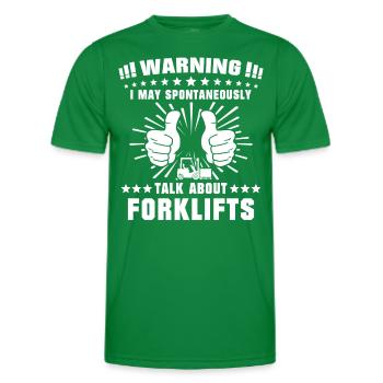 Forklift driver - Men's Functional T-Shirt - kelly green - Front - AI Model Male 178 dark (178cm)