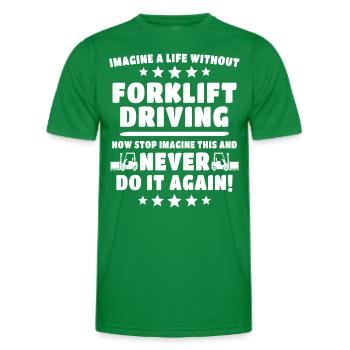 Forklift driver - Men's Functional T-Shirt - kelly green - Front - AI Model Male 178 dark (178cm)