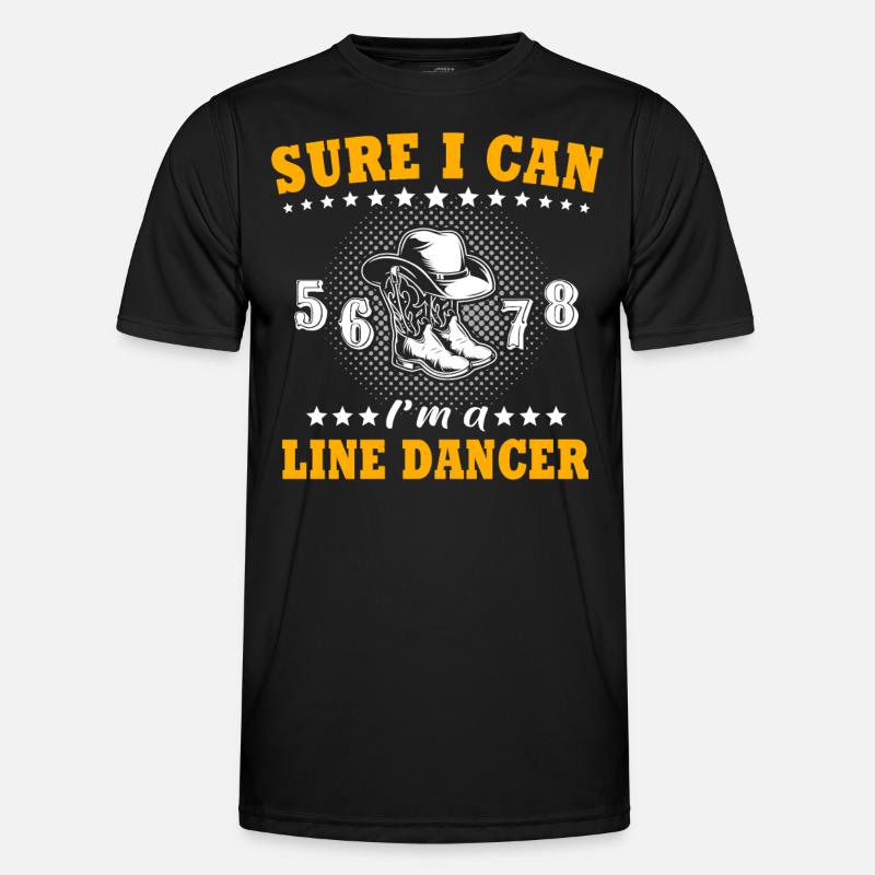 Line Dance Line Dancing - Men's Functional T-Shirt - black