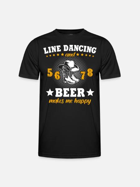 Line Dance - Männer Funktions-T-Shirt - Schwarz