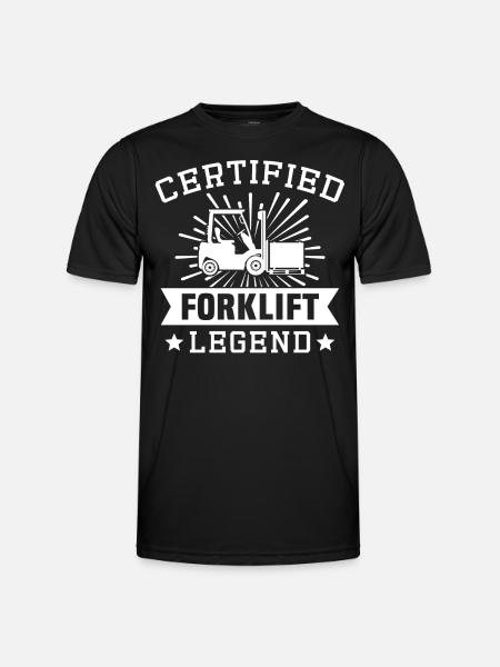 Gabelstapler Stapler Staplerfahrer - Männer Funktions-T-Shirt - Schwarz