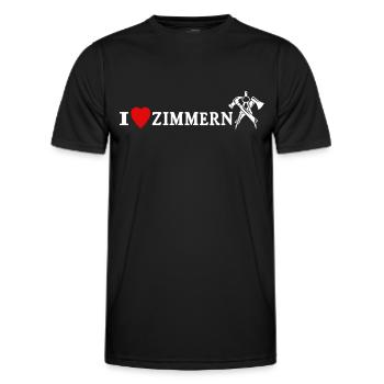 Zimmermann Liebe Zimmermänner - Männer Funktions-T-Shirt - Schwarz - Vorne - AI Model Male 178 dark (178cm)