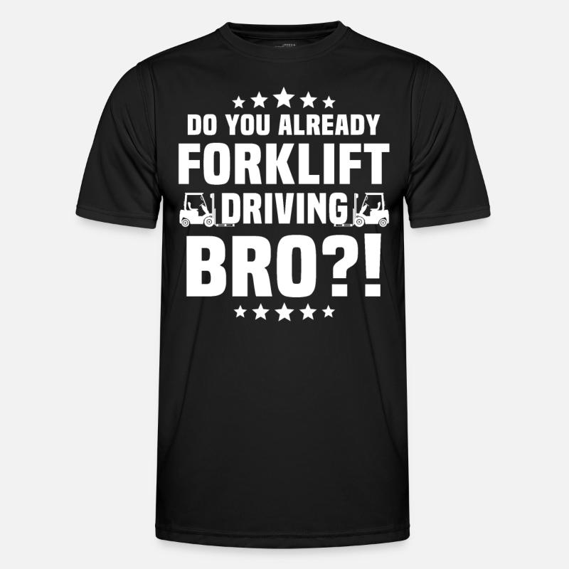 Staplerfahrer Gabelstapler - Männer Funktions-T-Shirt - Schwarz