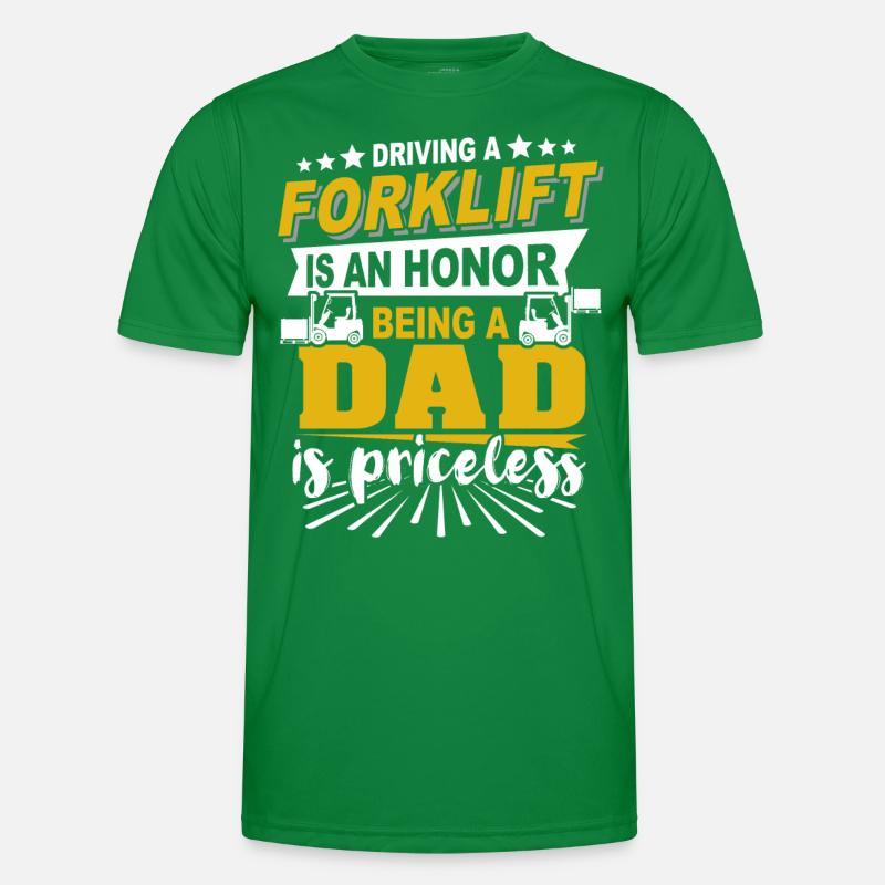 Gabelstapler Papa Staplerfahrer Männer Funktions-T-Shirt