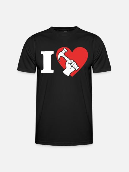 Carpenter Dear carpenters - Men's Functional T-Shirt - black