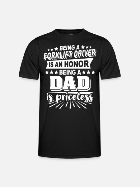 Staplerfahrer Papa - Männer Funktions-T-Shirt - Schwarz