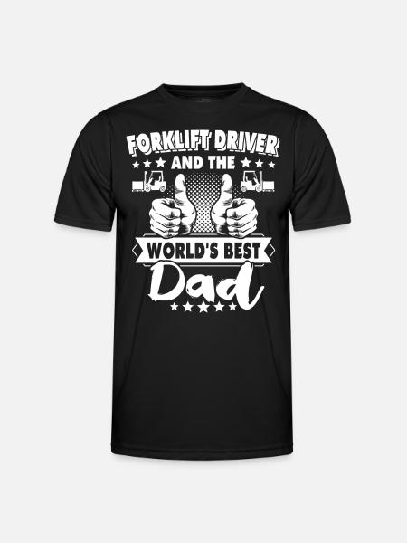 Forklift driver dad - Men's Functional T-Shirt - black