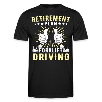 Conducteur de chariot élévateur Chariot élévateur - T-shirt sport Homme - noir - Devant - AI Model Male 178 dark (178cm)