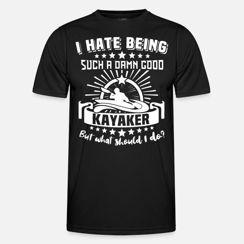 Kayaker Kayak Kayaking - Men's Functional T-Shirt - black