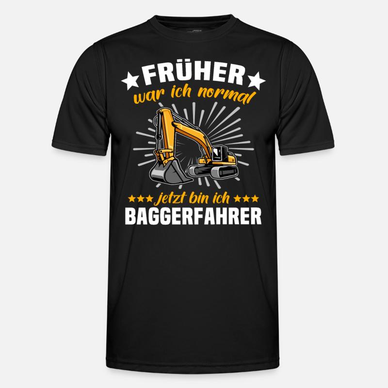 Baggerfuehrer Baggerfahrer - Männer Funktions-T-Shirt - Schwarz