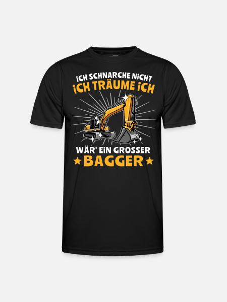Baggerführer Bagger Baggerfahrer - Männer Funktions-T-Shirt - Schwarz