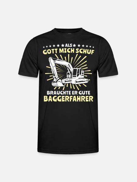 Baggerfuehrer Baggerfahrer - Männer Funktions-T-Shirt - Schwarz