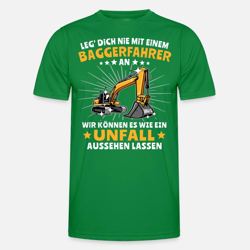 Baggerfuehrer Baggerfahrer Männer Funktions-T-Shirt