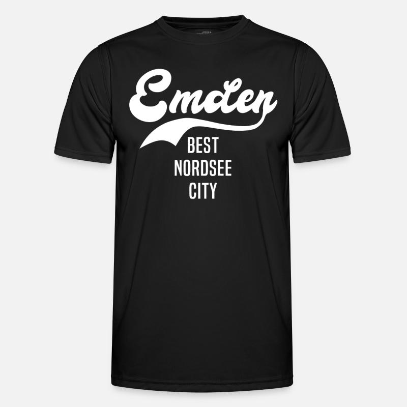 Emden motif Emdener - Men's Functional T-Shirt - black